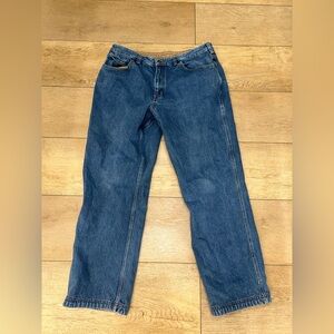 Duluth Trading Co Flex Fire Hose 3237 Denim Jeans 38x30 100% Cotton EUC